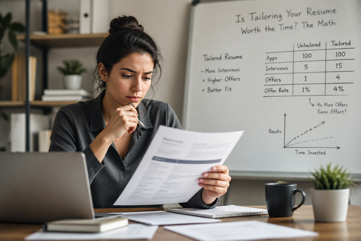 Illustration for Is Tailoring Your Resume Worth the Time? The Math